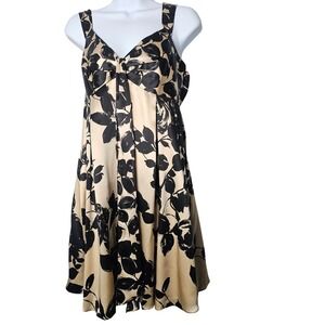 Milly of New York 100% Silk Floral Dress Cocktail Party Luxury Size 6 Silk Lined